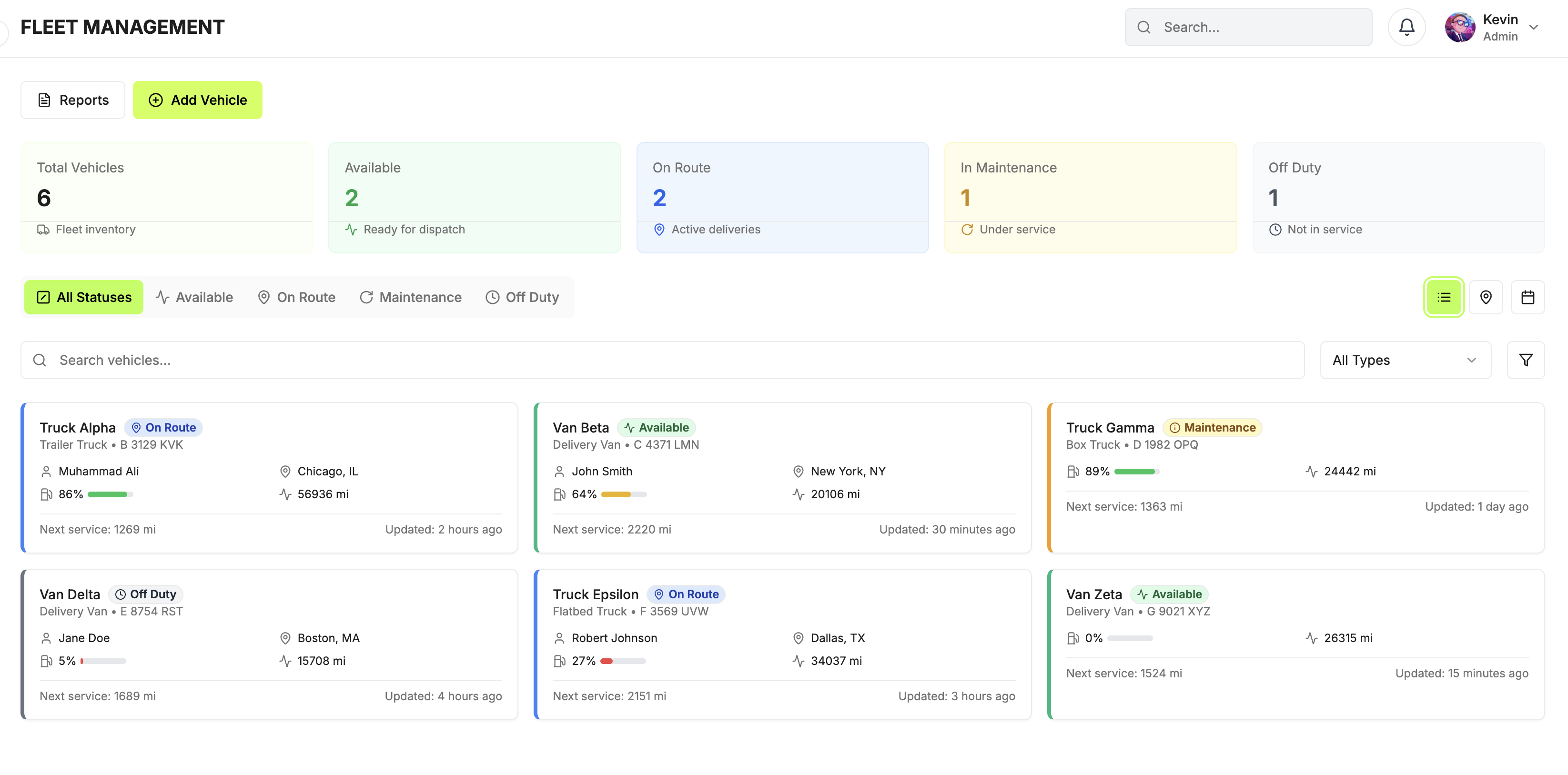 IoT Fleet Tracking & Telematics - Real-time fleet management dashboard showing vehicle tracking and monitoring